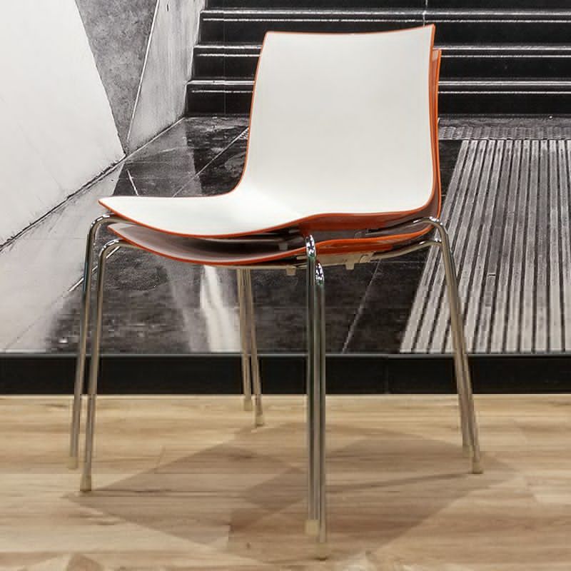 Chaise Arper Catifa 46 Blanc/Orange