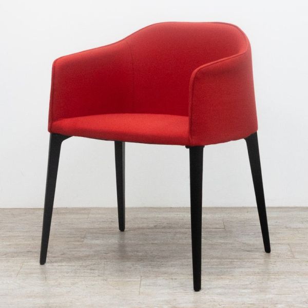 Pedrali Laja en tissu Rouge