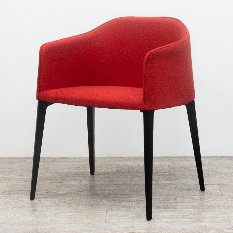 Pedrali Laja en tissu Rouge