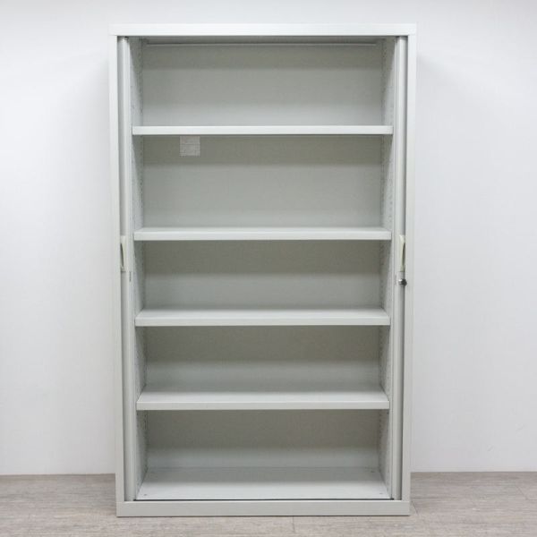 Armoire haute L120 Gris Clair / Merisier