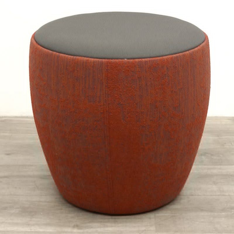SANCAL Pouf Chat Rouge Chiné / Gris