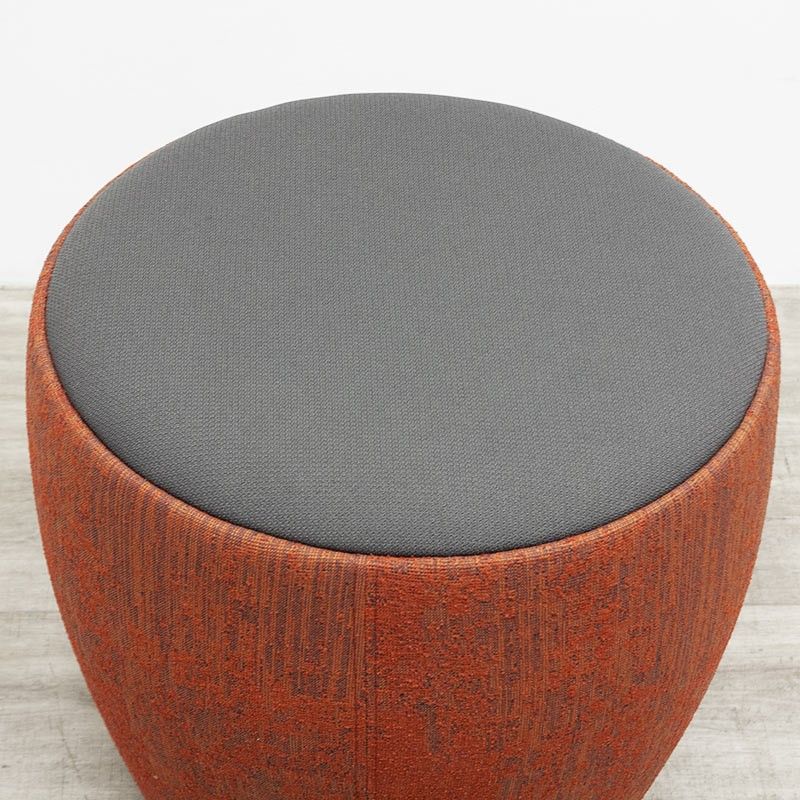 SANCAL Pouf Chat Rouge Chiné / Gris