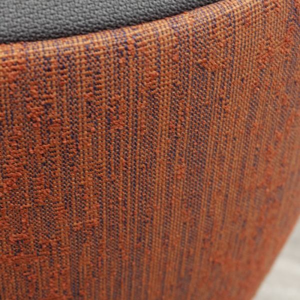 SANCAL Pouf Chat Rouge Chiné / Gris