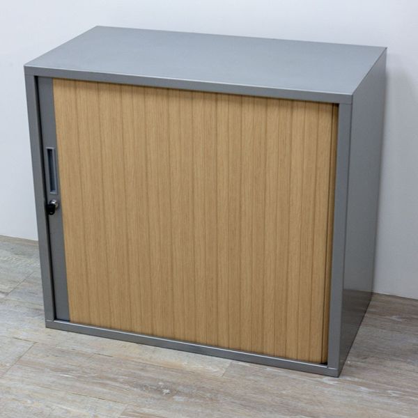 Armoire mini L80 Chêne / Gris