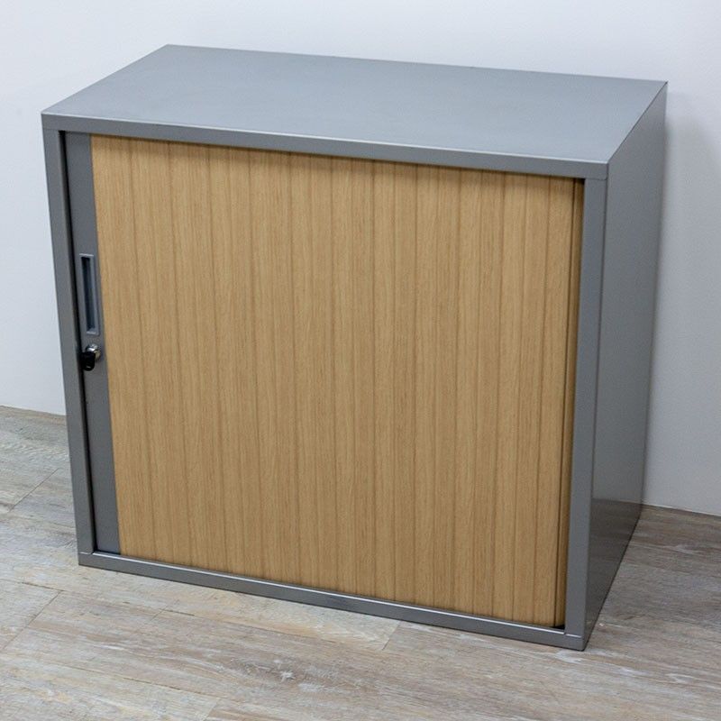Armoire mini L80 Chêne / Gris